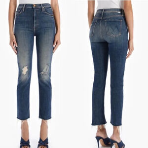 Mother Denim High Waisted Rider Ankle Fray in Wicked Wildflower Size 25